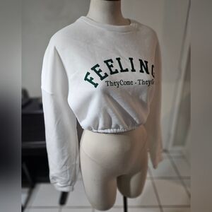 SHEIN Feelings Cropped Sweater Medium